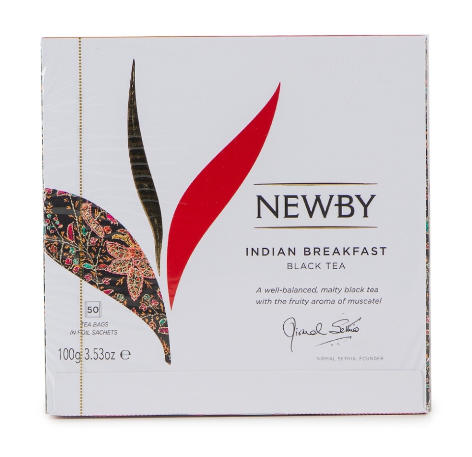 

Чай черный Newby Индийский завтрак 50х2 г, Индия