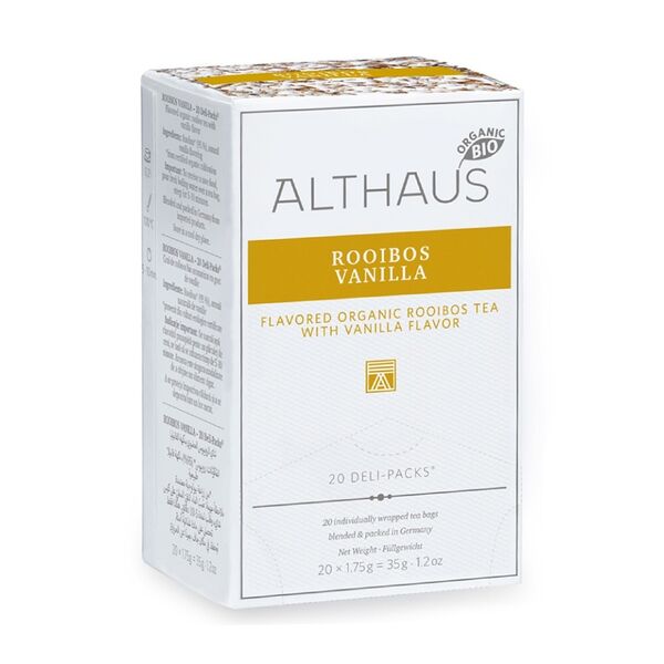 Чай травяной Althaus Rooibos Vanilla пакетированный 20x1.75г, Германия