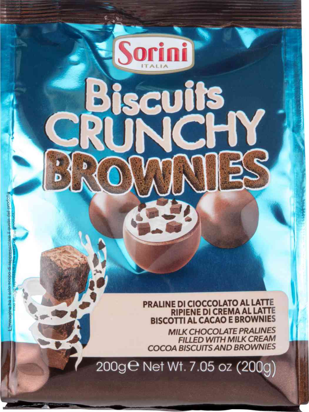 

Конфеты Sorini Biscuits Crunchy Brownies Пралине из молочного шоколада с молочным кремом 200 г