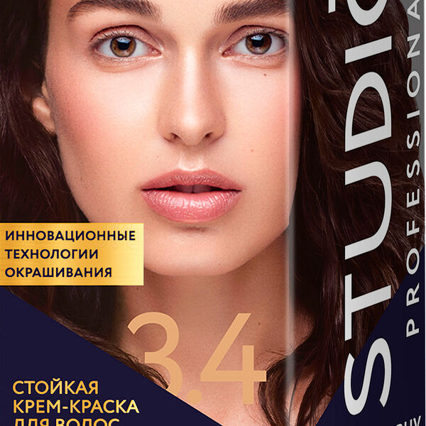 Стойкая крем-краска Studio 3.4 Горький шоколад, 115 мл