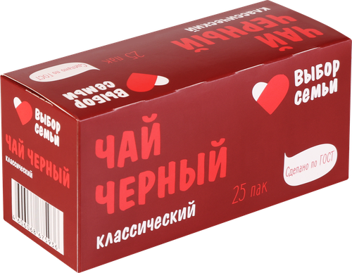 

Чай черный Выбор семьи мелколистовой 25 шт. 45 г