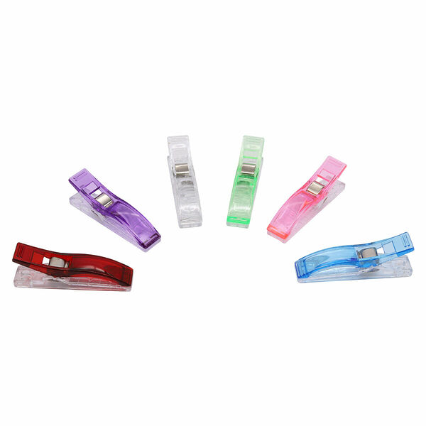 AC051-L Прищепки для работы с тканями 5,5см пластик/металл, 6шт/упак,упак