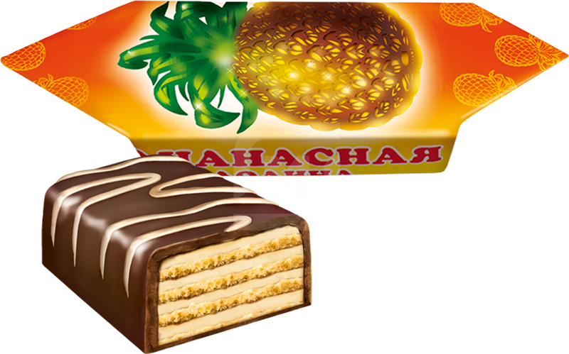 Купить Конфета Конфи Ананасная долина вафельная по низкой цене с ...