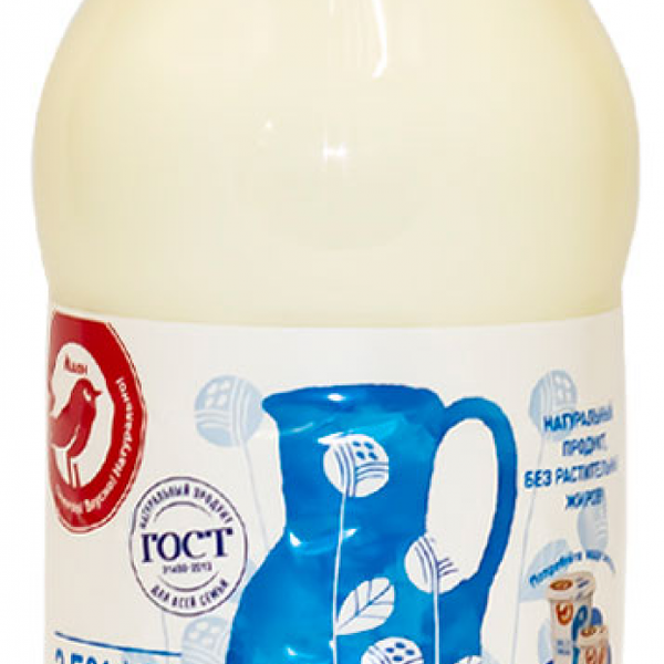 Молоко питьевое АШАН Красная птица пастеризованное 2,5%