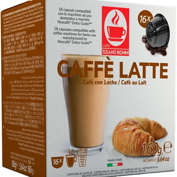 Кофе в капсулах Bonini Caffe Tiziano Caffelatte 16шт