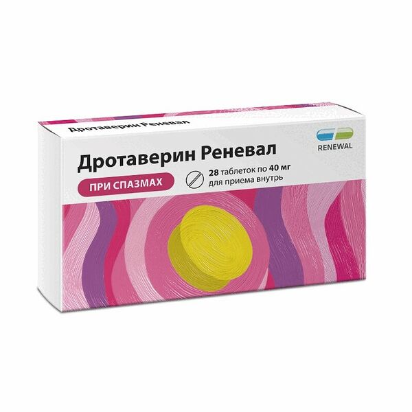 Дротаверин Реневал 40 мг 28 шт таблетки