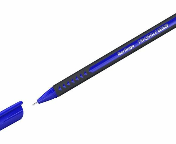 Ручка шариковая синяя Berlingo Triangle Twin 0.7мм 1шт. в ассортименте