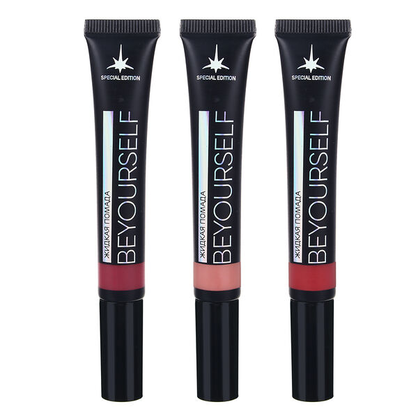 By юниlook помада жидкая для губ с кушоном, пудровый финиш, 8мл, 3 тона