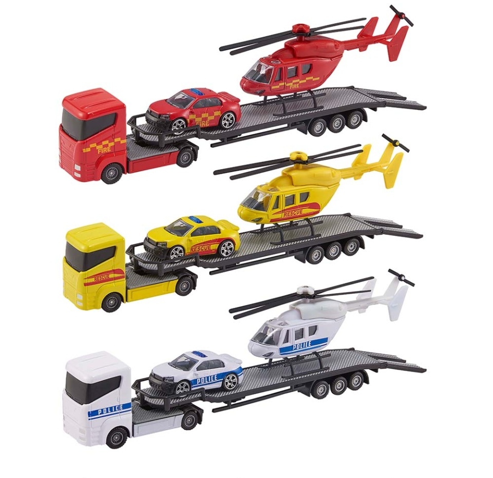 

Набор игровой Roadsterz перевозчик с машиной и вертолетом, в ассортименте