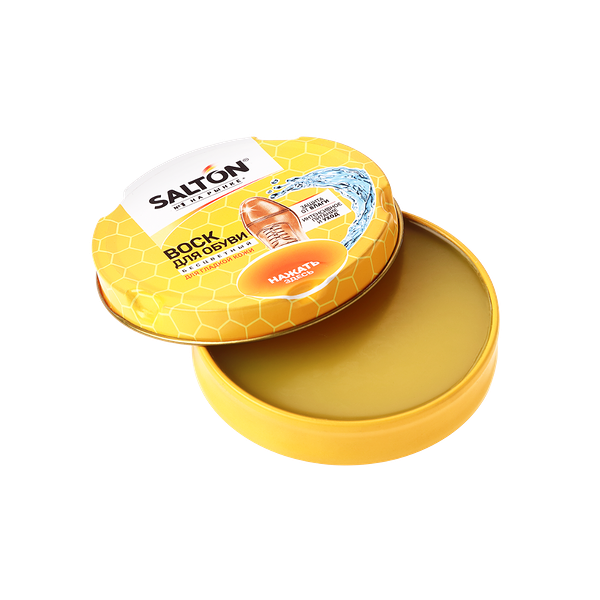 SALTON ВОСК для обуви из гладкой кожи  в банке 75 мл Бесцветный