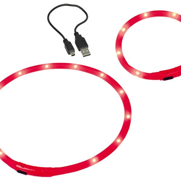 Ошейник для собак светодиодный  XL/70см красный NOBBY 