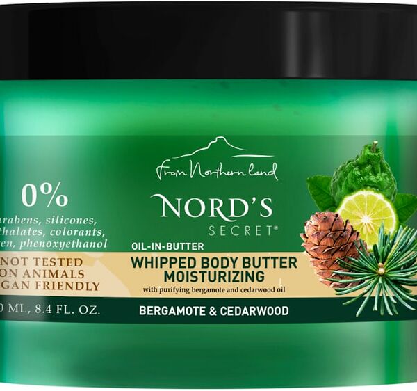 Масло для тела Nords Secret Взбитое увлажняющее Бергамот и кедр 250мл