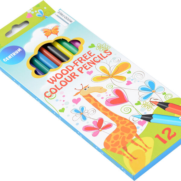 Цветные карандаши Centrum трехгранные 12 цветов