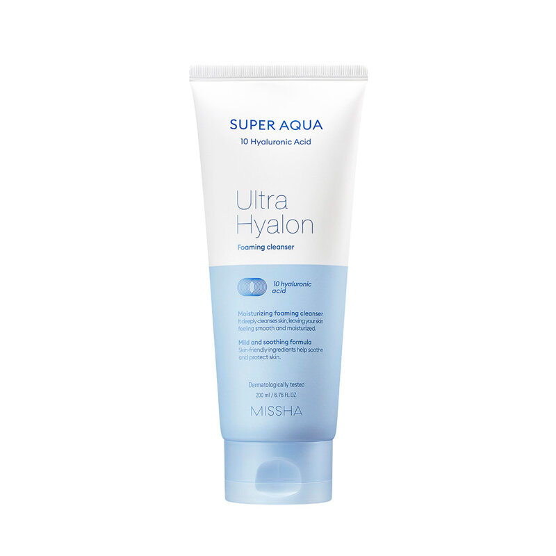 

Пенка для умывания Missha Super Aqua Ultra Hyalron Cleansing Foam очищающая, 200 мл