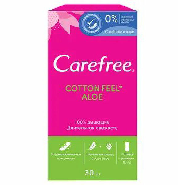 Carefree ամենօրյա միջադիր Cotton Feel Aloe N30