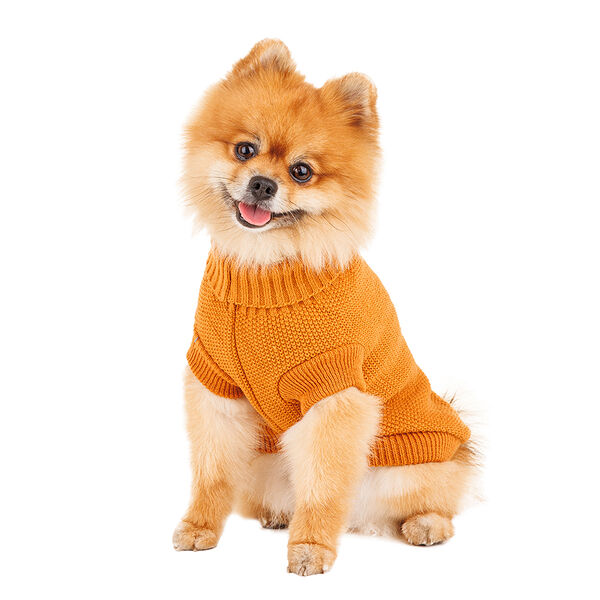 Свитер для собак 35см L оранжевый (унисекс)