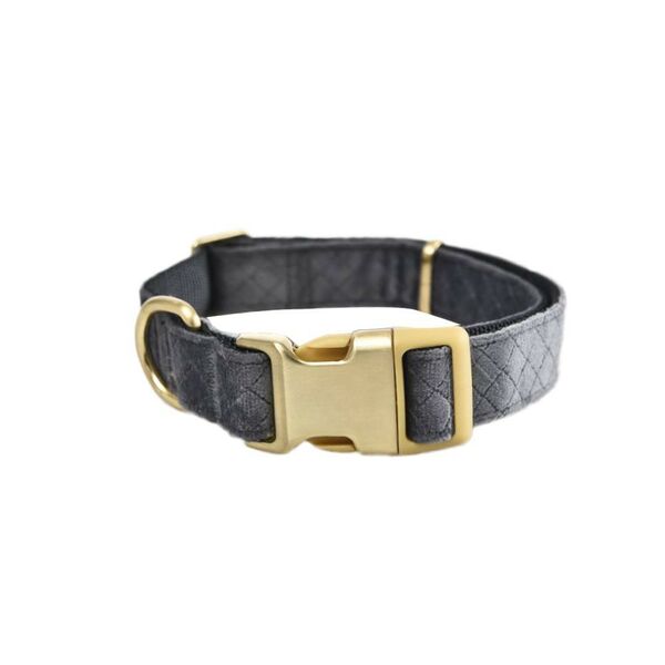 Ошейник для собак FOXIE Velvet M 2,5x28-40см графит