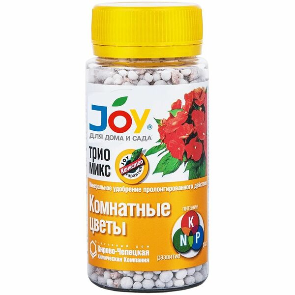 Агрохимикат JOY Тукосмесь Трио Микс Комнатные Цветы 100 г