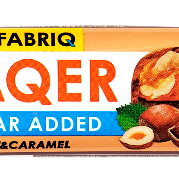 Батончик SNAQ FABRIQ Фундук и карамель, глазированный, 50г