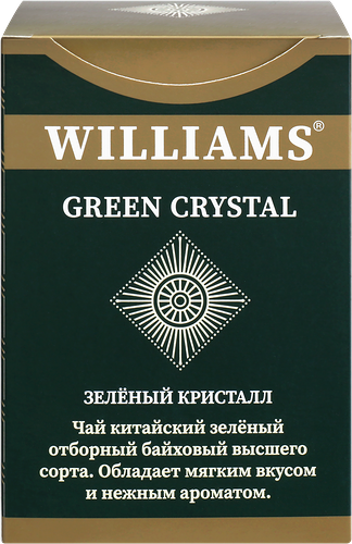Чай зеленый WILLIAMS Green Crystal отборный китайский байховый, листовой, 100г