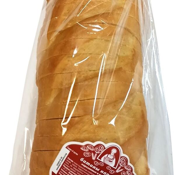 Батон Киреевский хлеб Нерезной в нарезку высший сорт 350г