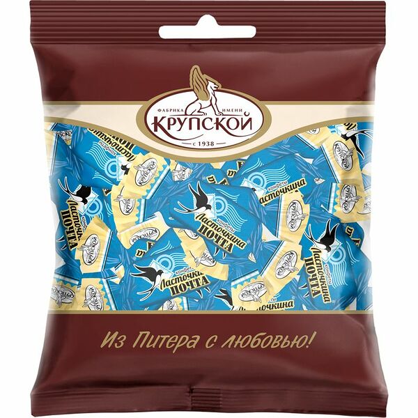 Конфеты Фабрика им. Крупской Ласточкина почта, помадная начинка