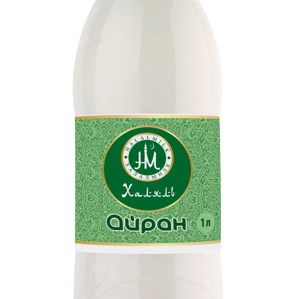 Напиток кисломолочный Айран Халяль жир 1% 1л