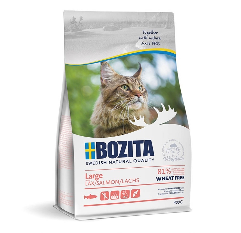 

Корм для кошек Bozita Large сухой для молодых и взрослых кошек крупных пород, с лососем
