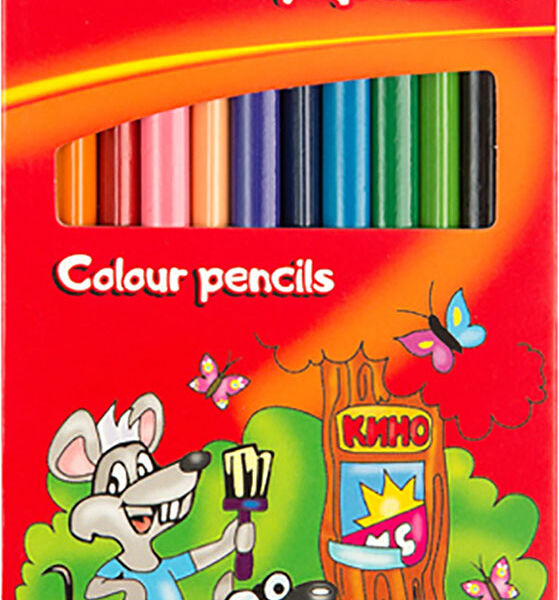 Цветные карандаши Гамма Мультики трехгранные 12 цветов