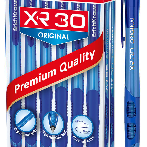 Ручка шариковая автоматич. ErichKrause XR-30 Original, синий 17721