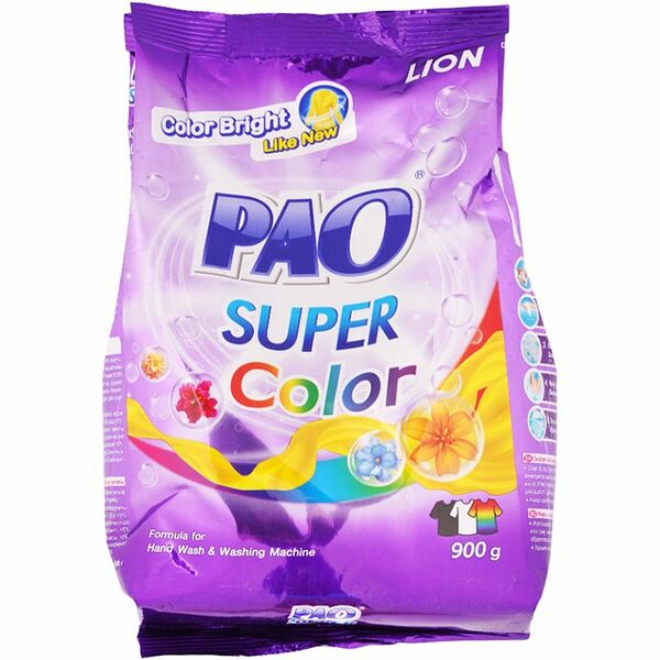 Стиральный порошок Lion Pao Super Color Антибактериальный для цветного белья 900г