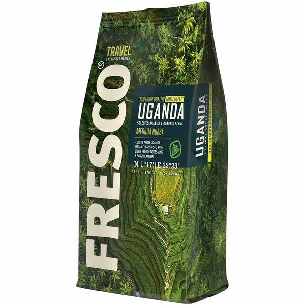 Кофе в зёрнах натуральный жареный Fresco Uganda, 900 г