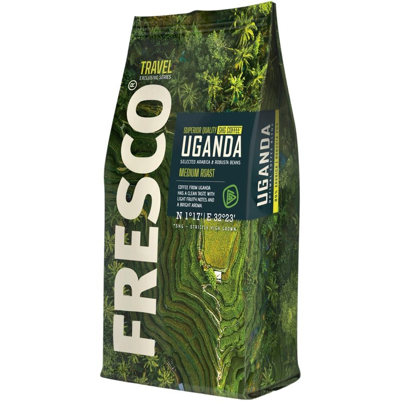 

Кофе в зёрнах натуральный жареный Fresco Uganda 900 г