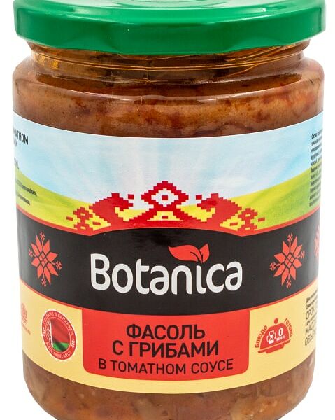 Фасоль Botanica с грибами в томатном соусе 420мл