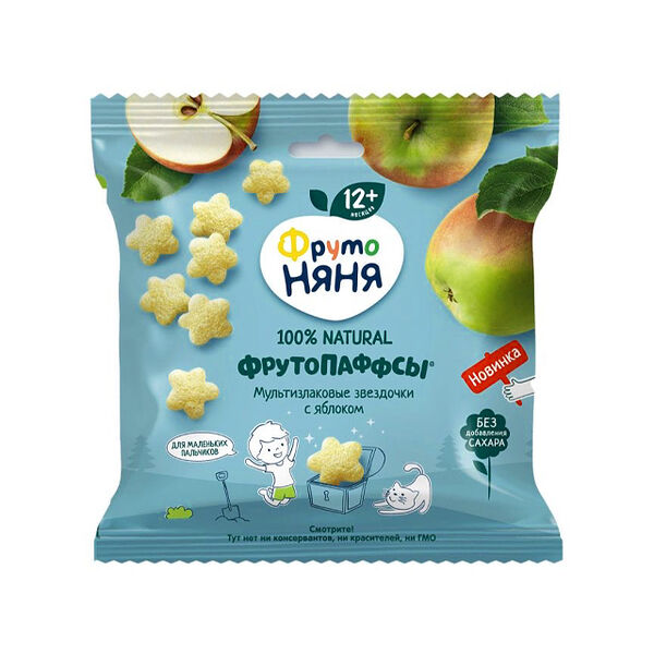 Цельнозерновые ломтики Фруто ньянья 21 г яблока