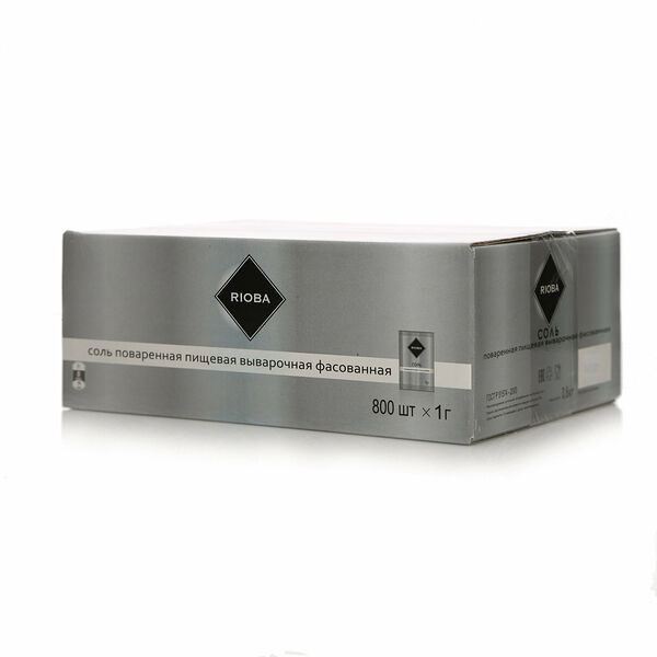 Соль поваренная пищевая выварочная фасованная 800*1 г ТМ Rioba (Риоба)