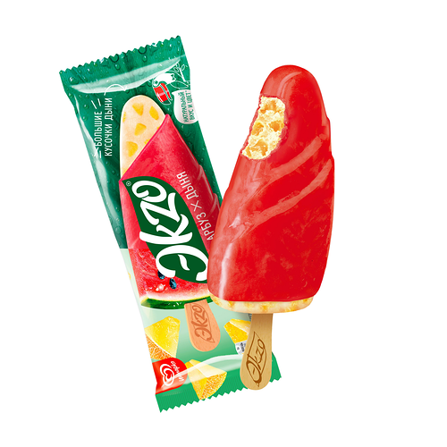 Мороженое молочное Эkzo Арбуз + Дыня 2% 70г