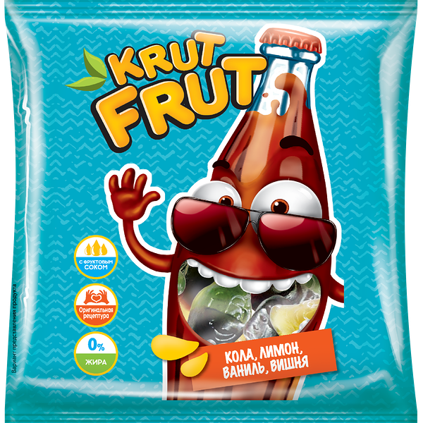 Мармелад жевательный KRUTFRUT Веселый, бутылочки, 70г