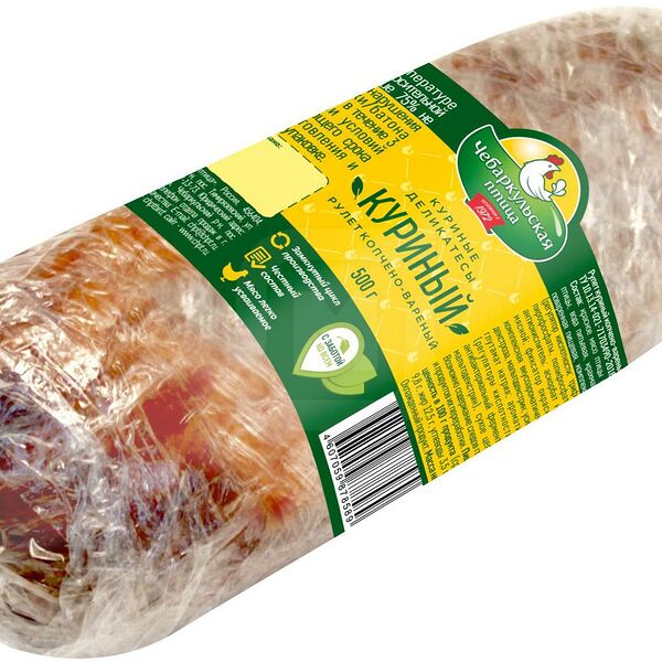 Рулет Чебаркульская Птица куриный варено-копченый 500 г