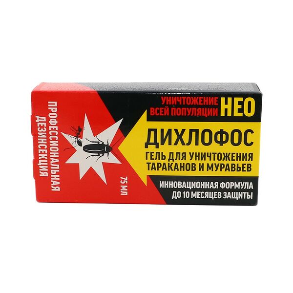 Гель для уничтожения тараканов и муравьёв 75мл Дихлофос НЕО