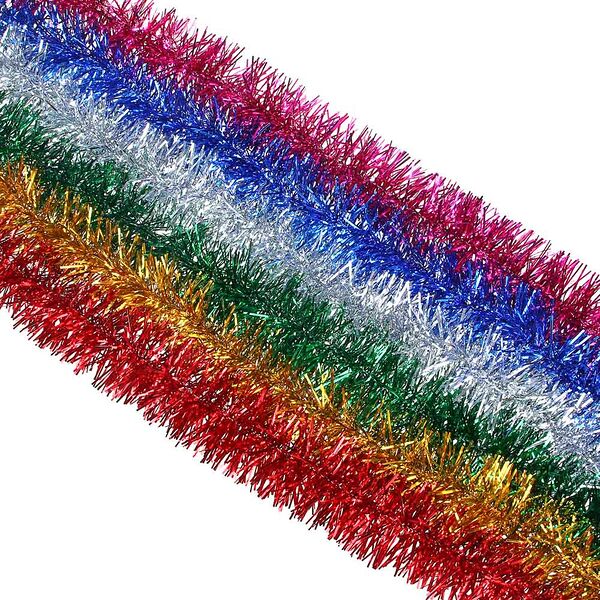 Сноу бум мишура, пвх, 5x200см, 6 цветов