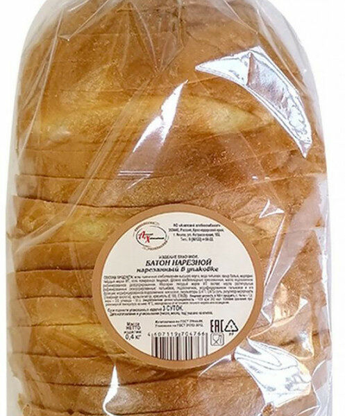 Батон Анапский ХК Нарезной нарезка 400г