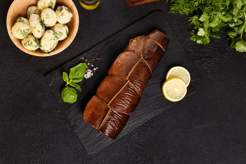 

Нерка ЛЕНТА FRESH СП балык горячего копчения вес