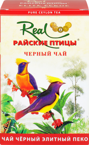 

Чай черный Райские птицы Ceylon black leaf tea Elite pekoe, листовой, 100 г