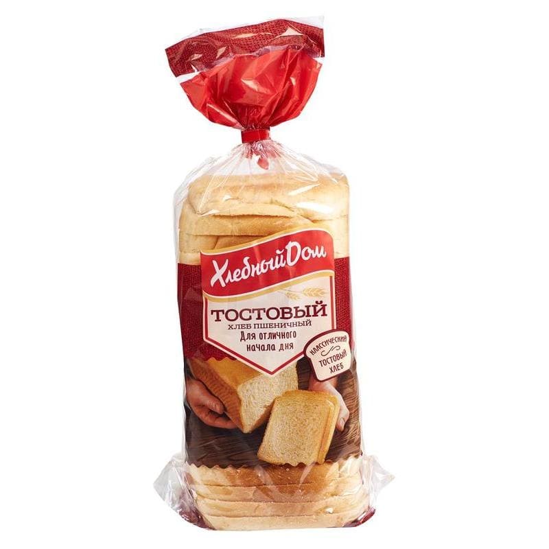 

Хлеб пшеничный Хлебный дом Тостовый в нарезке 500 г