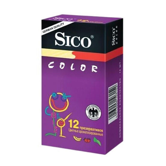 Sico Color презервативы цветные 12 шт