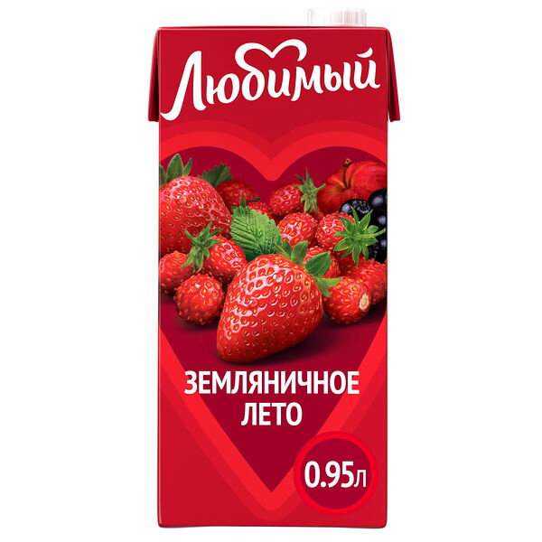 Напиток сокосодержащий Любимый Земляничное лето