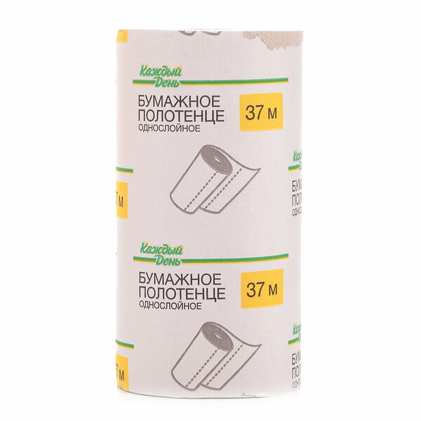 Полотенце бумажное Каждый день 1 слой, 1 рулон