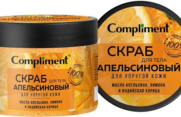 Скраб для тела Compliment Апельсиновый для упругой кожи 400мл
