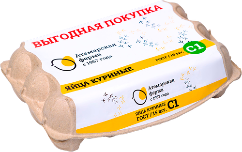 Яйцо ПФ АТЕМАРСКАЯ С1, 15шт